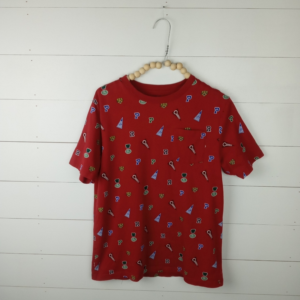 Polo Ralph Lauren boys size 14-16 red tshirt with flag tiger and letter design